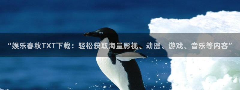 BB贝博艾弗森注册网页版：“娱乐春秋TXT下载：轻松获取海量影视、动漫、游戏、音